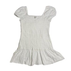 American Eagle dainty puff sleeve white dress